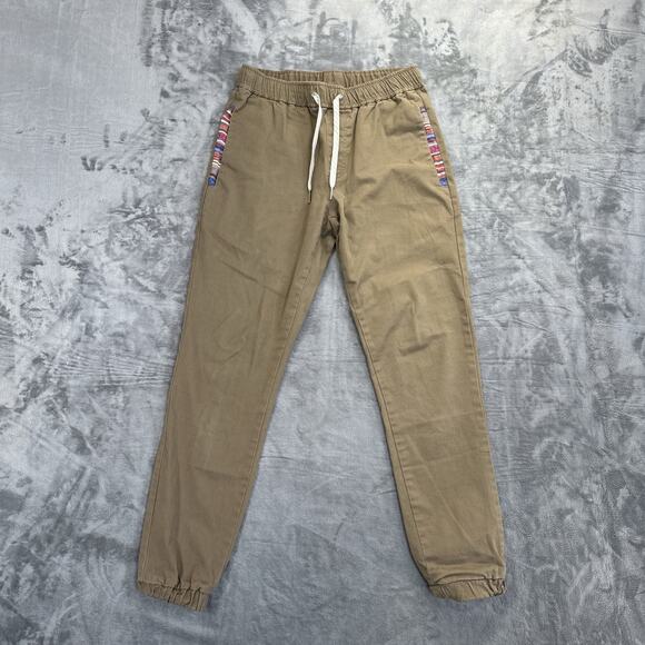 Wowie Joggers Sweatpants Southwestern Men's Size S Khaki Brown - Picture 1 of 11